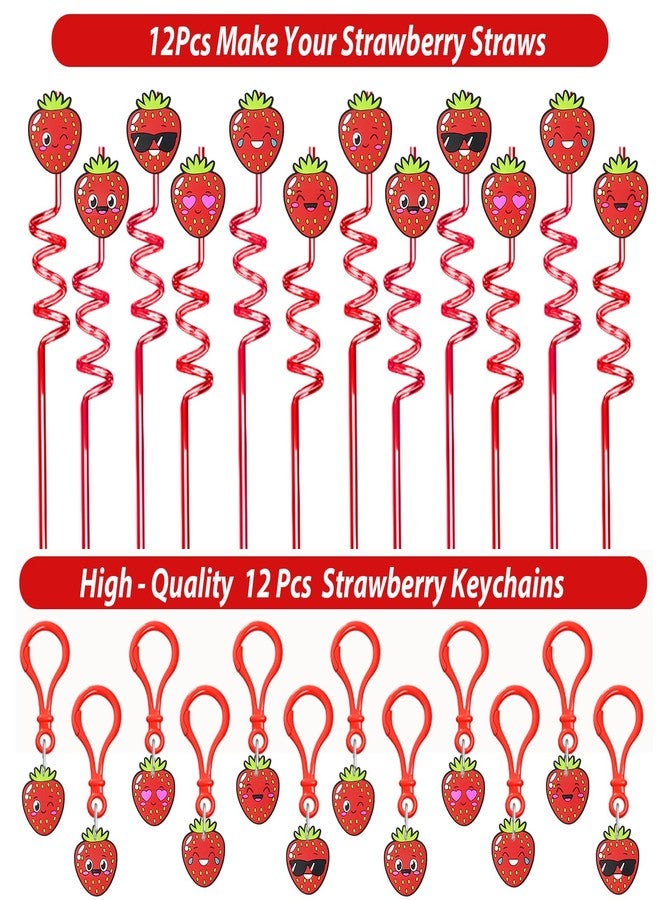 PLOUGVI 208PCS Strawberry Party Favors, Berry First Birthday Decor, Theme Decorations for Party Goodie Bag Stuffer Pinata Filler Gifts - Image 5